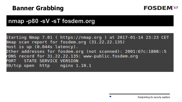 Footprinting Tools For Security Auditors