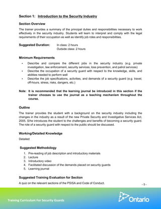Security Guard Field Notes Guide.pdf Security t raining for security guard | PDF