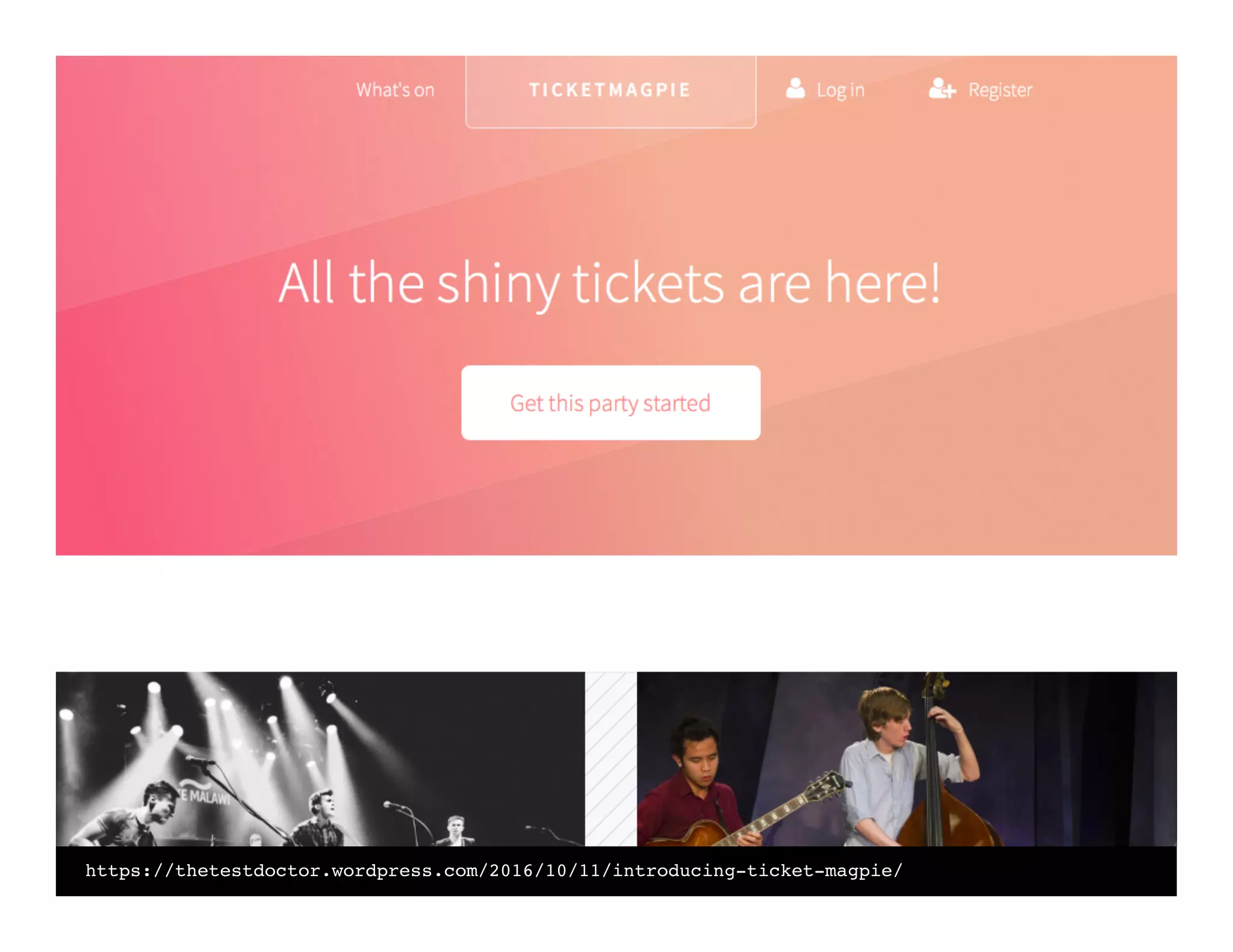 Practice
https://thetestdoctor.wordpress.com/2016/10/11/introducing-ticket-magpie/
 
