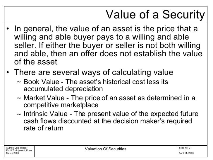 Security Valuation 02