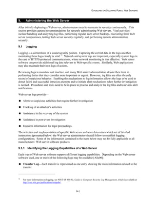 Security Web Servers