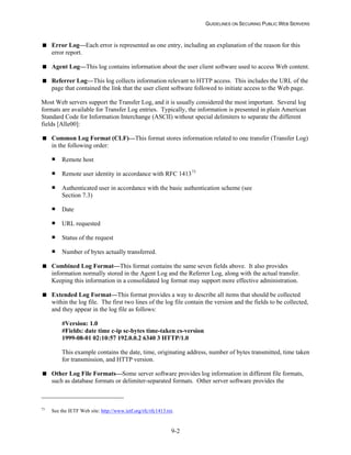 Security Web Servers