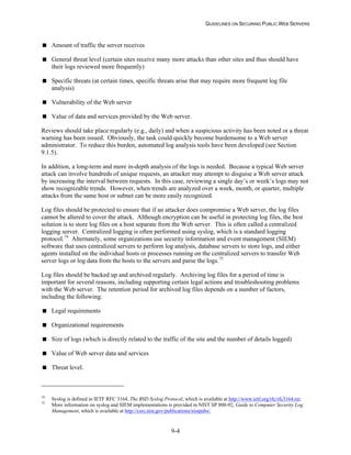 Security Web Servers