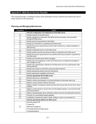 Security Web Servers