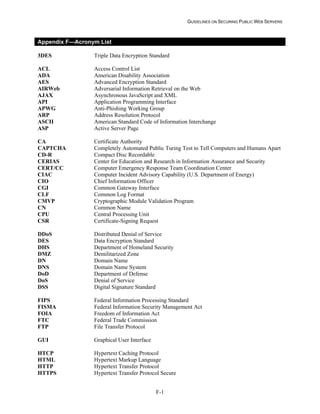 Security Web Servers