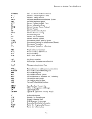 Security Web Servers