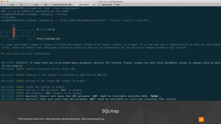 TYPO3 Developer Days 2019 - Web Application Security Workshop - oliver.hader@typo3.org 38
SQLmap
 