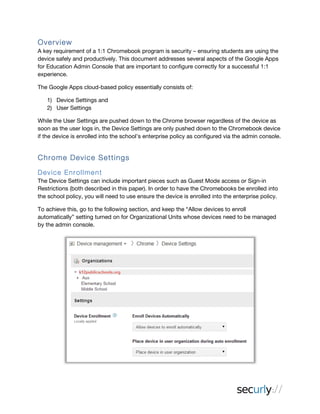 Best practices to shape and secure your 1:1 program for Chromebooks | PDF