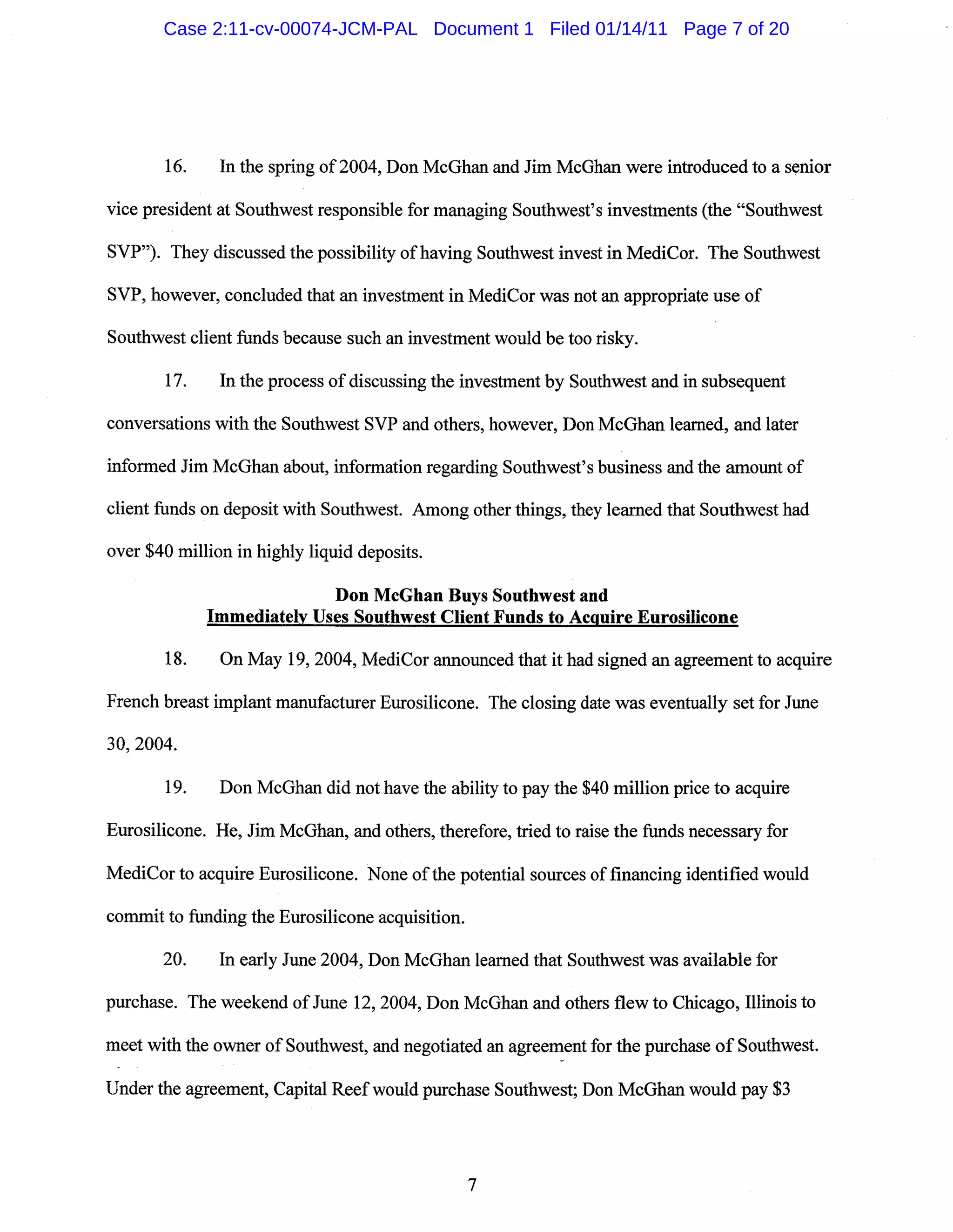 Case 2:11-cv-00074-JCM-PAL Document 1 Filed 01/14/11 Page 7 of 20
 