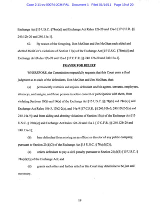 Case 2:11-cv-00074-JCM-PAL Document 1 Filed 01/14/11 Page 19 of 20
 
