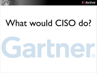 What would CISO do?

 