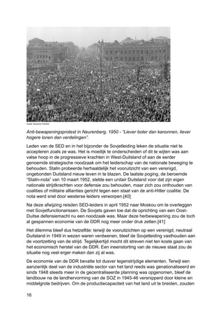 De Duitse arbeidersbeweging en de strijd voor een neutraal, democratisch Duitsland