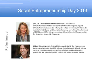 Social Entrepreneurship Day 2013

Soial Entrepreneurship Day 2012

 