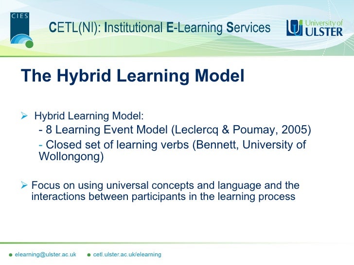 The Hybrid Learning Model Supporting the Student Experience