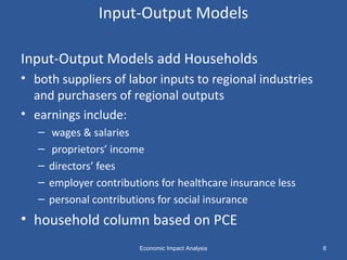 The Basics of Economic Impact Analysis | PPT