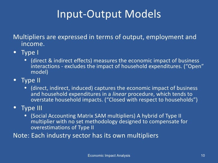 The Basics of Economic Impact Analysis
