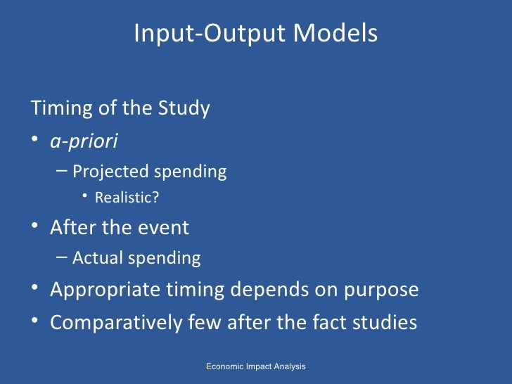 Economic impact analysis a case study