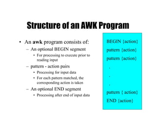 Basic and advance idea of Sed and Awk script with examples | PDF