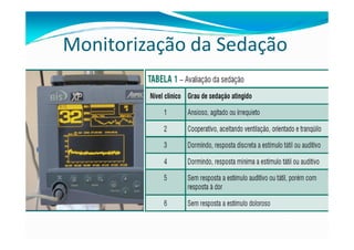 Monitorização da Sedação
 