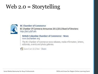 Web 2.0 = Storytelling 