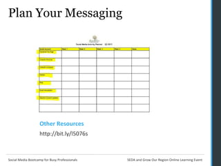 Plan Your Messaging Other Resources http://bit.ly/l5076s 