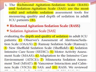 Gcs Rass Art of sedation in icu | PPT