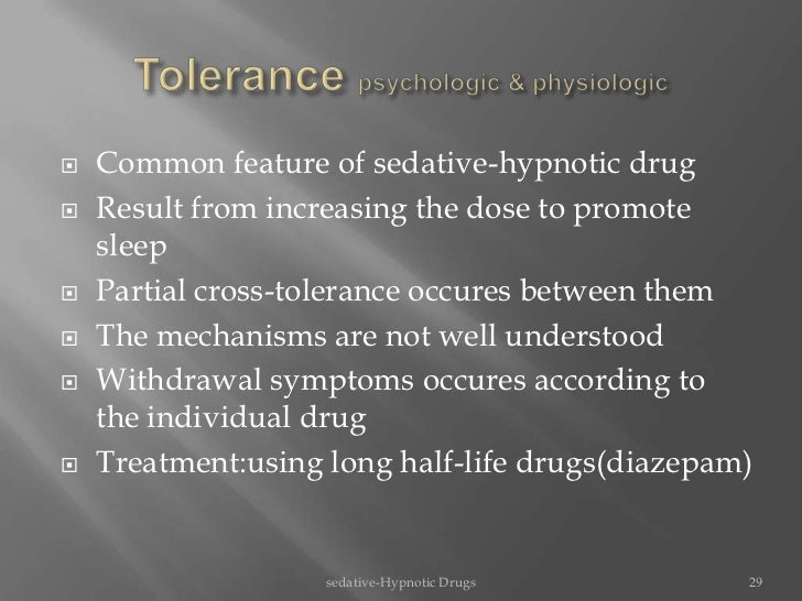 Sedative hypnotic drugs