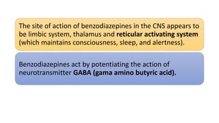 Benzodiazepine indications
 