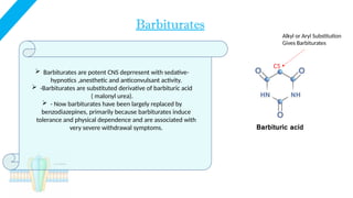 Sedative and Hypnotics including Barbiturates and Benzodiazepines.pptx
