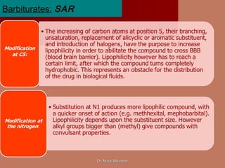 Dr. Majdi BkhaitanDr. Majdi Bkhaitan
Barbiturates: SAR
 