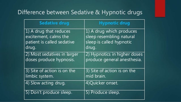 examples of hypnotics drugs