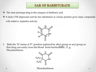 Sedative & Hypnotics Drugs _ Medicinal Chemistry - I | PPTX