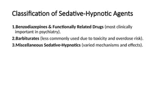 Sedative hypnotics presentation | PPTX