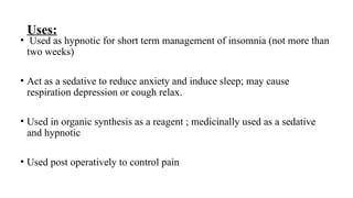 Sedatives and Hypnotics Medicinal chemistry | PPTX