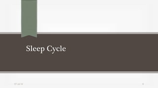 Sleep Cycle
07-Jul-14 6
 