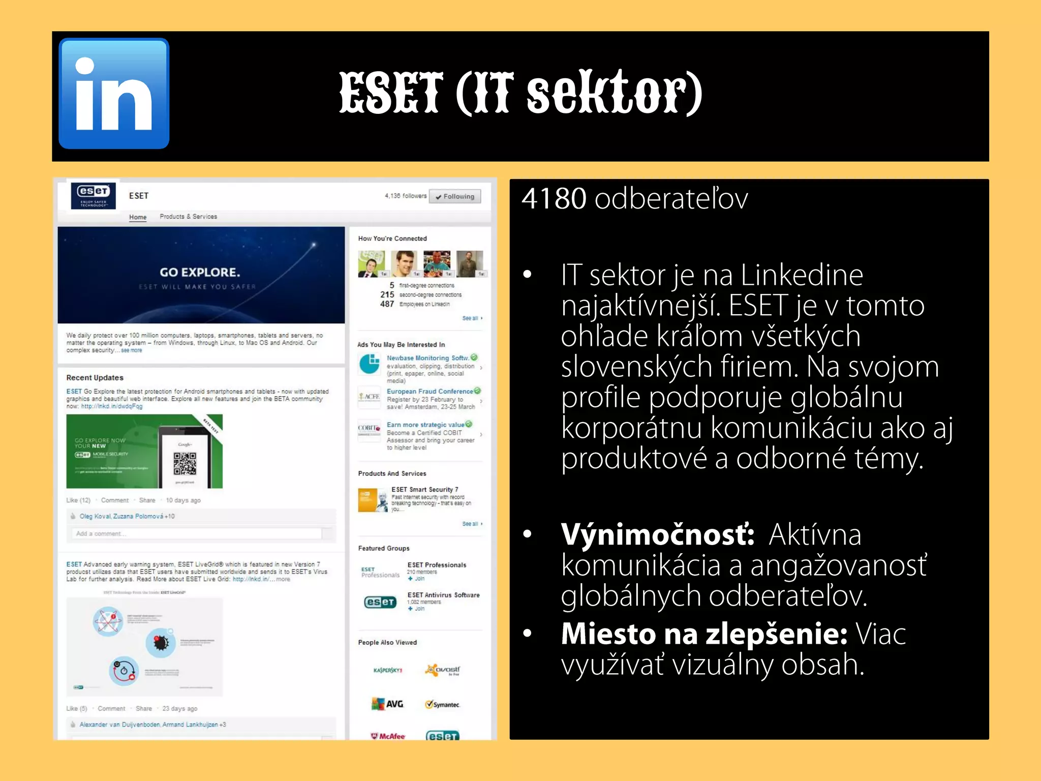 ESET (IT sektor)
•

•
•

 