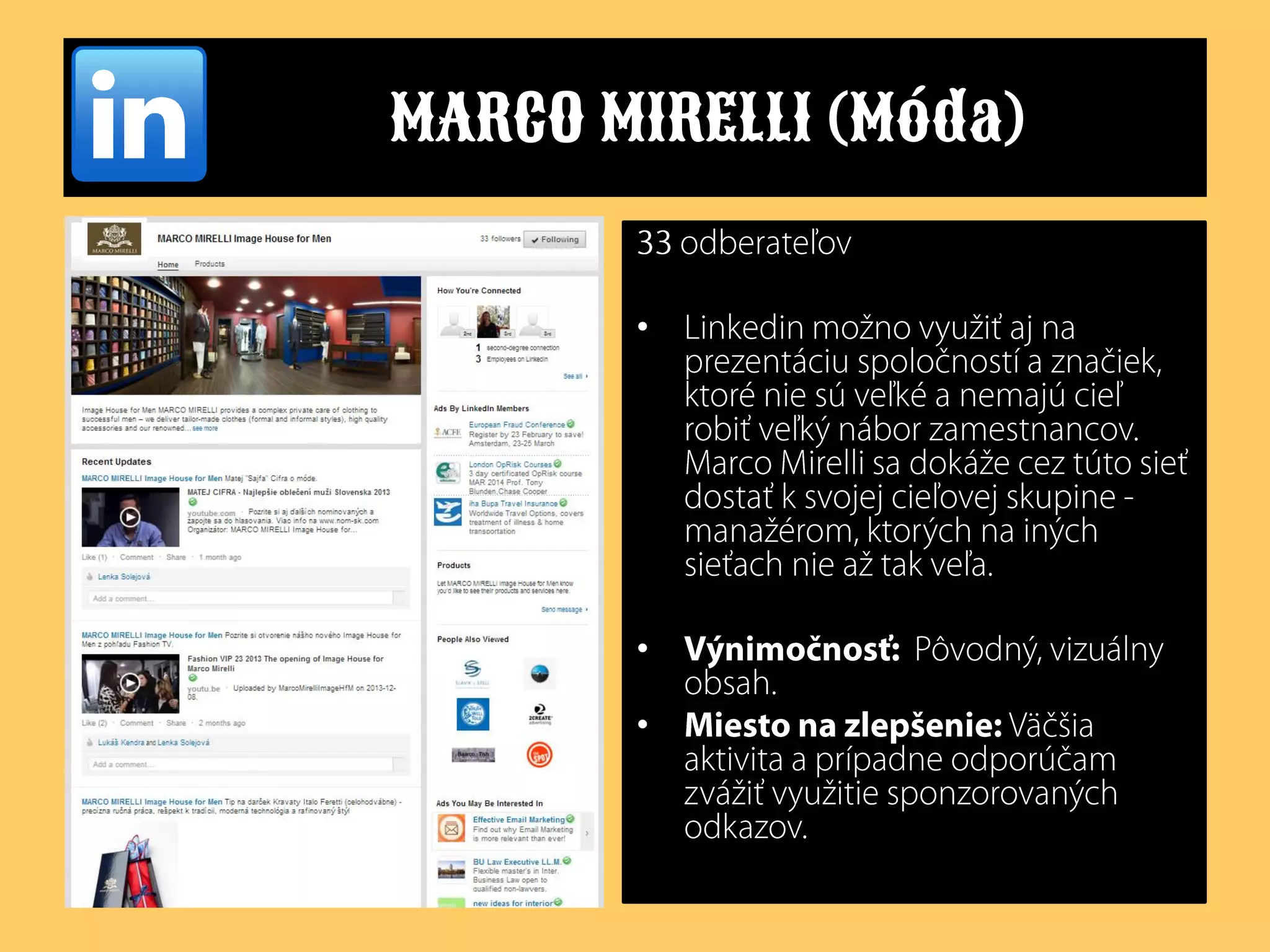 MARCO MIRELLI (Móda)
•

•
•

 