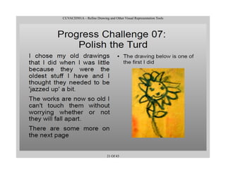 CUVACD501A – Refine Drawing and Other Visual Representation Tools
21 Of 43
 