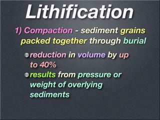 Ltification Sedimentary rock’s geology ppt science ppt | PDF