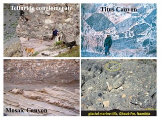 Telluride conglomerate Titus Canyon
Mosaic Canyon
 