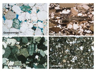 Quartzarenite
Arkose Graywake
Litharenite
 