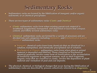 Precipitated Rocks Geology Topic Four on Sedimentary Rocks.pdf