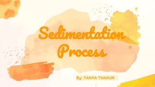 Sedimentation
Process
By: TANYA THAKUR
 