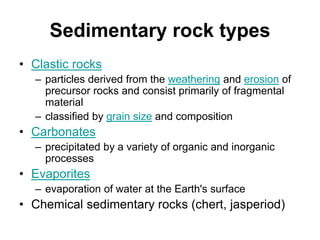 Precipitated Rocks Sediment characteristics.ppt