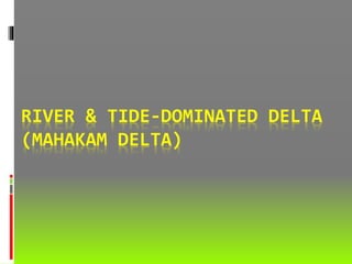 RIVER & TIDE-DOMINATED DELTA
(MAHAKAM DELTA)
 