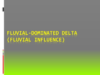 FLUVIAL-DOMINATED DELTA
(FLUVIAL INFLUENCE)
 