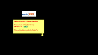 SedoPro Domain Parking Progam Overview