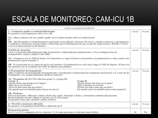 ESCALA DE MONITOREO: CAM-ICU 1B
 
