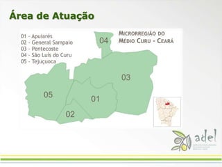   Desde o início comprometida com o  desenvolvimento local, está possibilitando a transformação da realidade social de várias famílias no interior do estado do Ceará.Área de Atuação