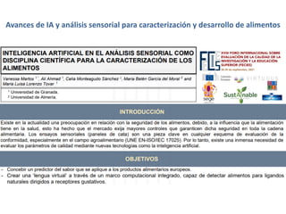 Avances de IA y análisis sensorial para caracterización y desarrollo de alimentos
 